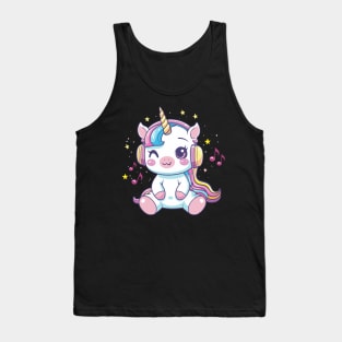 unicorn wearing headphones Tank Top